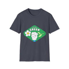 Think Green Unisex Softstyle T-Shirt | Eco-Friendly Apparel, Casual Wear, Nature Lover Gift, Sustainable Fashion, Earth Day Tee