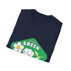 Think Green Unisex Softstyle T-Shirt | Eco-Friendly Apparel, Casual Wear, Nature Lover Gift, Sustainable Fashion, Earth Day Tee