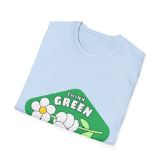 Think Green Unisex Softstyle T-Shirt | Eco-Friendly Apparel, Casual Wear, Nature Lover Gift, Sustainable Fashion, Earth Day Tee