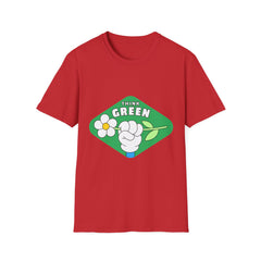 Think Green Unisex Softstyle T-Shirt | Eco-Friendly Apparel, Casual Wear, Nature Lover Gift, Sustainable Fashion, Earth Day Tee