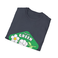 Think Green Unisex Softstyle T-Shirt | Eco-Friendly Apparel, Casual Wear, Nature Lover Gift, Sustainable Fashion, Earth Day Tee