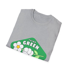 Think Green Unisex Softstyle T-Shirt | Eco-Friendly Apparel, Casual Wear, Nature Lover Gift, Sustainable Fashion, Earth Day Tee
