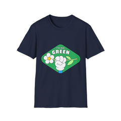 Think Green Unisex Softstyle T-Shirt | Eco-Friendly Apparel, Casual Wear, Nature Lover Gift, Sustainable Fashion, Earth Day Tee