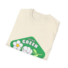 Think Green Unisex Softstyle T-Shirt | Eco-Friendly Apparel, Casual Wear, Nature Lover Gift, Sustainable Fashion, Earth Day Tee