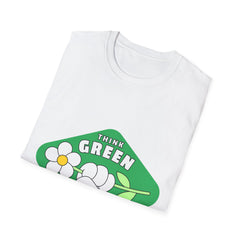 Think Green Unisex Softstyle T-Shirt | Eco-Friendly Apparel, Casual Wear, Nature Lover Gift, Sustainable Fashion, Earth Day Tee