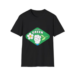 Think Green Unisex Softstyle T-Shirt | Eco-Friendly Apparel, Casual Wear, Nature Lover Gift, Sustainable Fashion, Earth Day Tee