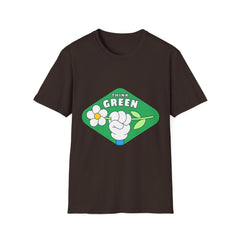Think Green Unisex Softstyle T-Shirt | Eco-Friendly Apparel, Casual Wear, Nature Lover Gift, Sustainable Fashion, Earth Day Tee