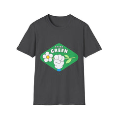 Think Green Unisex Softstyle T-Shirt | Eco-Friendly Apparel, Casual Wear, Nature Lover Gift, Sustainable Fashion, Earth Day Tee