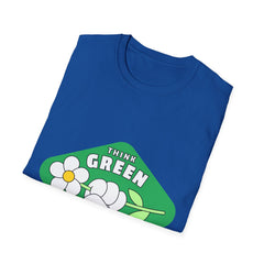 Think Green Unisex Softstyle T-Shirt | Eco-Friendly Apparel, Casual Wear, Nature Lover Gift, Sustainable Fashion, Earth Day Tee