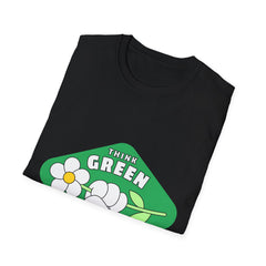 Think Green Unisex Softstyle T-Shirt | Eco-Friendly Apparel, Casual Wear, Nature Lover Gift, Sustainable Fashion, Earth Day Tee