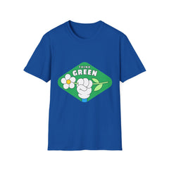 Think Green Unisex Softstyle T-Shirt | Eco-Friendly Apparel, Casual Wear, Nature Lover Gift, Sustainable Fashion, Earth Day Tee