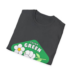 Think Green Unisex Softstyle T-Shirt | Eco-Friendly Apparel, Casual Wear, Nature Lover Gift, Sustainable Fashion, Earth Day Tee